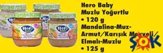 HERO BABY MAMA MUZLU YOĞURTLU 120 G/MANDALİNA-MUZ-ARMUT/KARIŞIK MEYVELİ/ELMALI-MUZLU 125 G